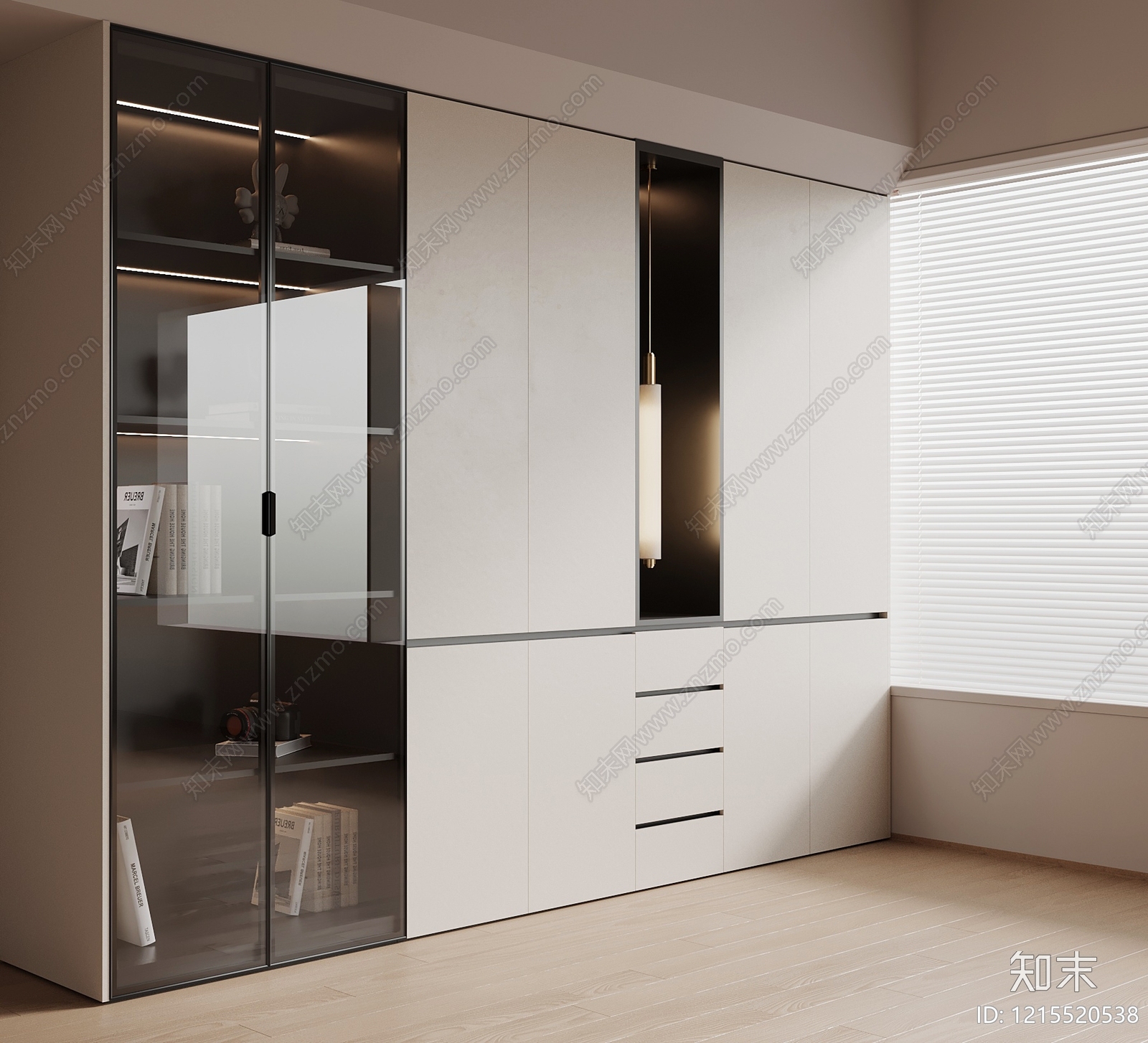 现代简约衣柜3D模型下载【ID:1215520538】