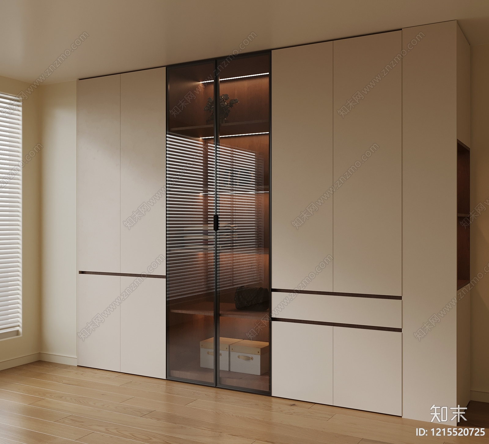 现代简约衣柜SU模型下载【ID:1215520725】