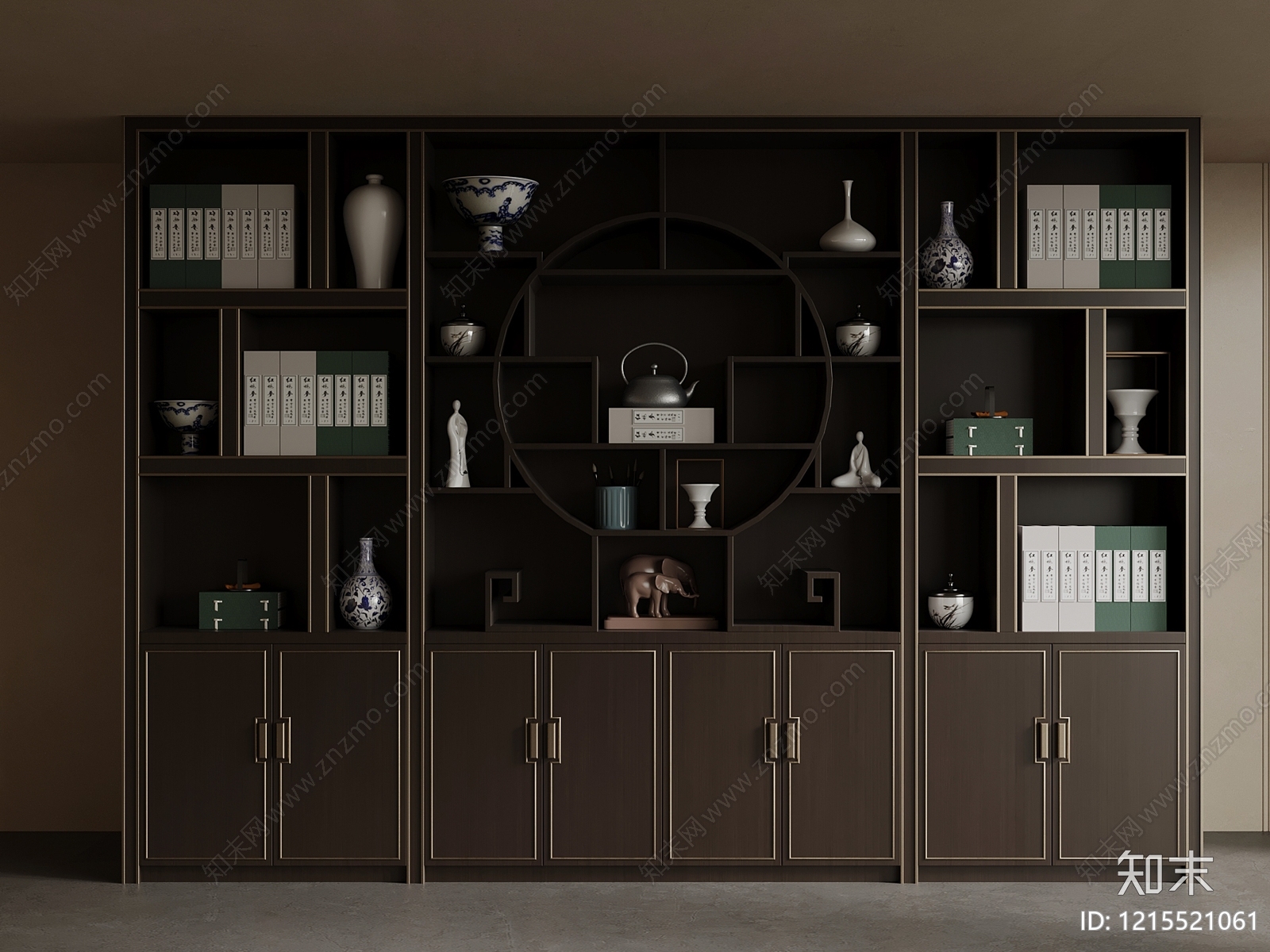 新中式博古架SU模型下载【ID:1215521061】