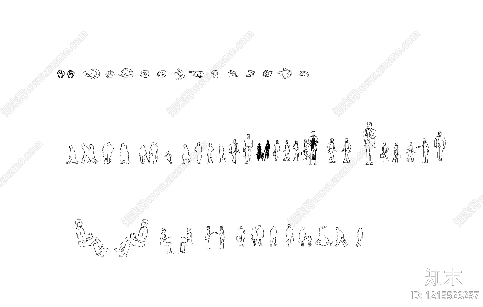 现代简约人物施工图下载【ID:1215523257】