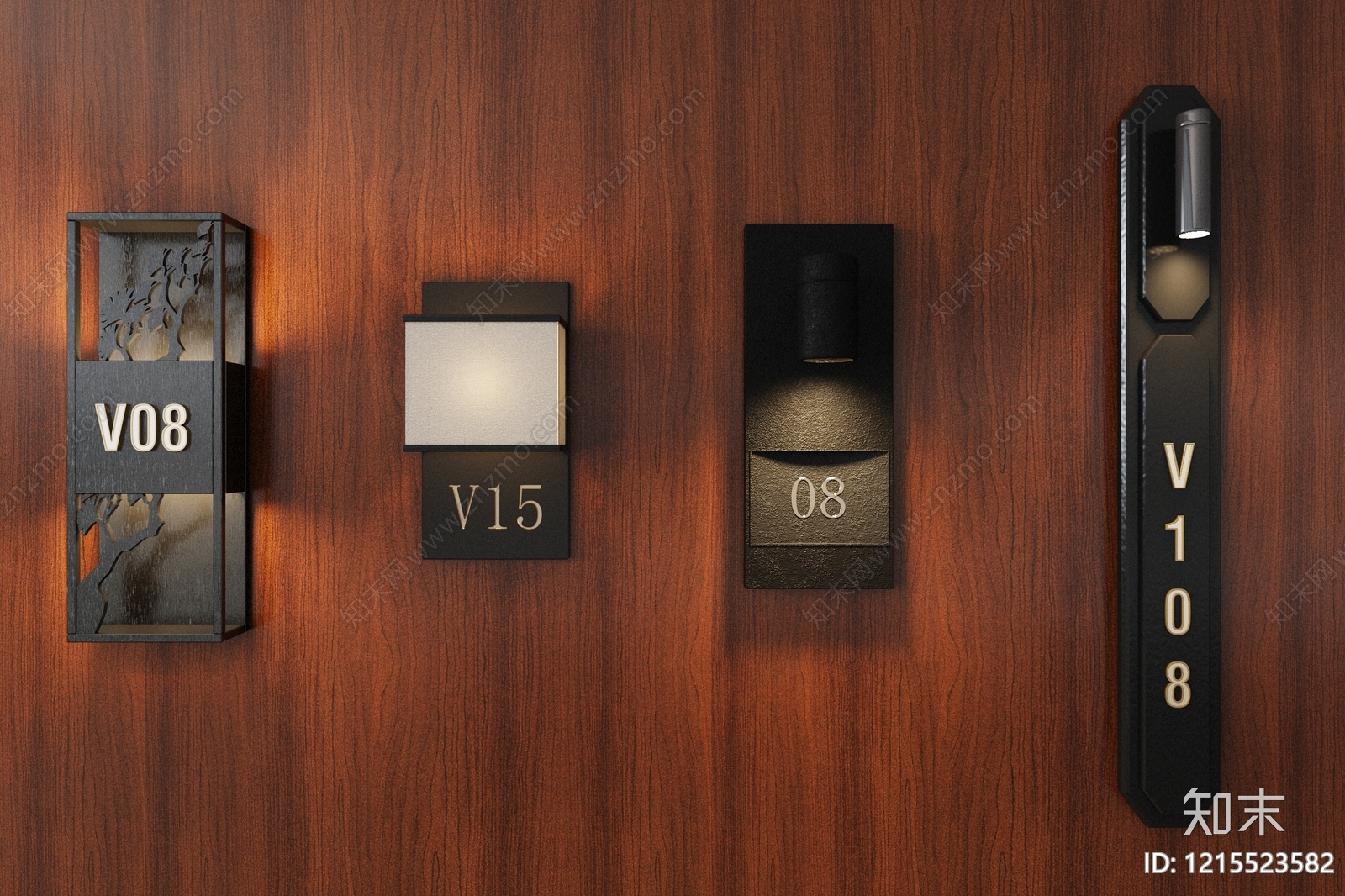 现代门牌灯SU模型下载【ID:1215523582】