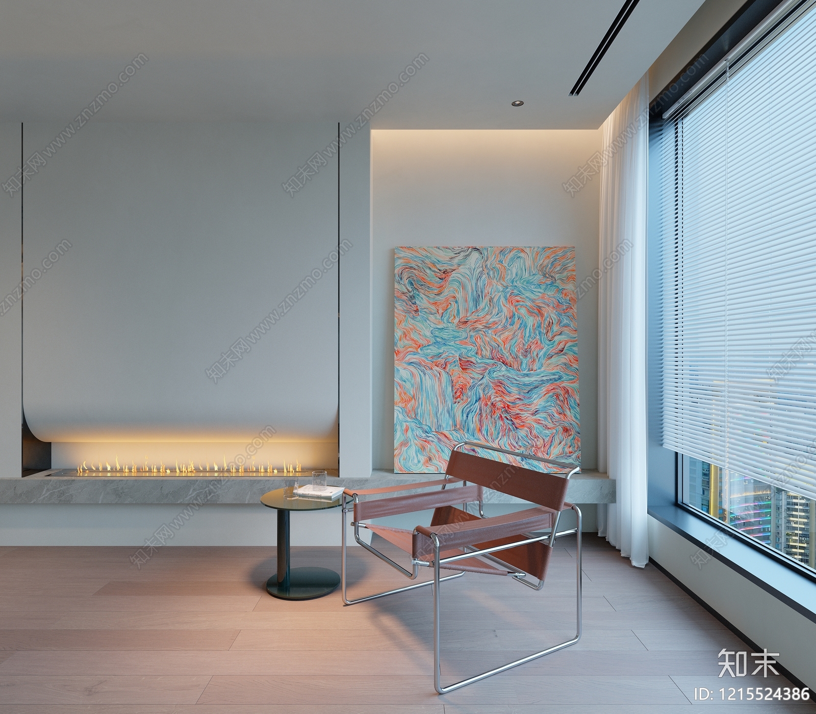 现代极简休闲椅3D模型下载【ID:1215524386】