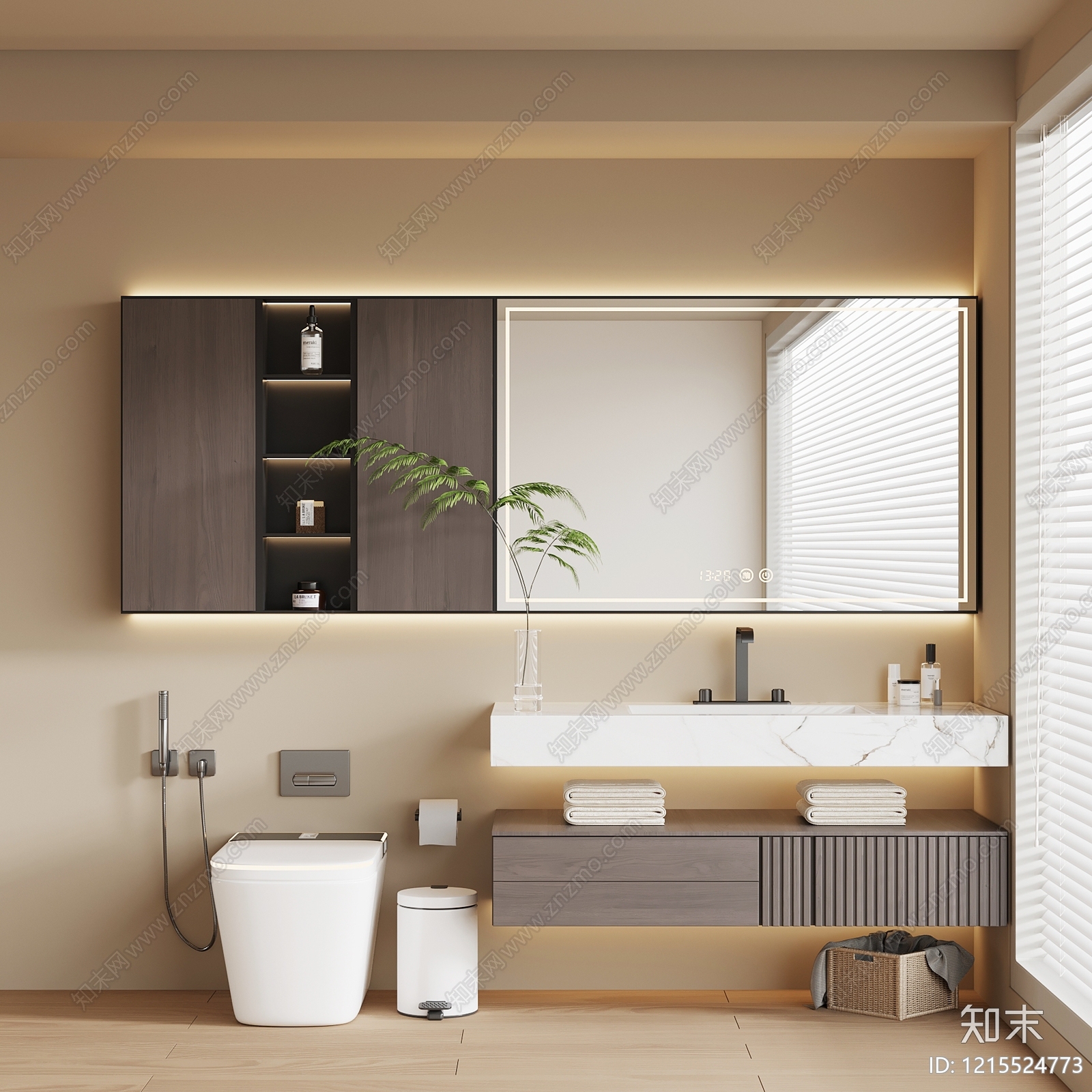 现代简约浴室柜3D模型下载【ID:1215524773】