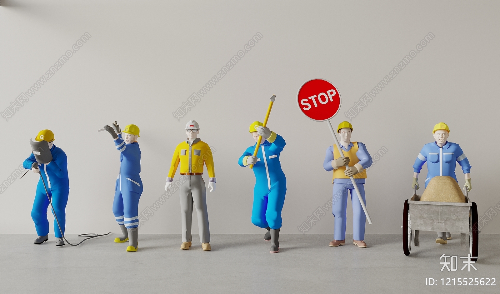 极简多人3D模型下载【ID:1215525622】