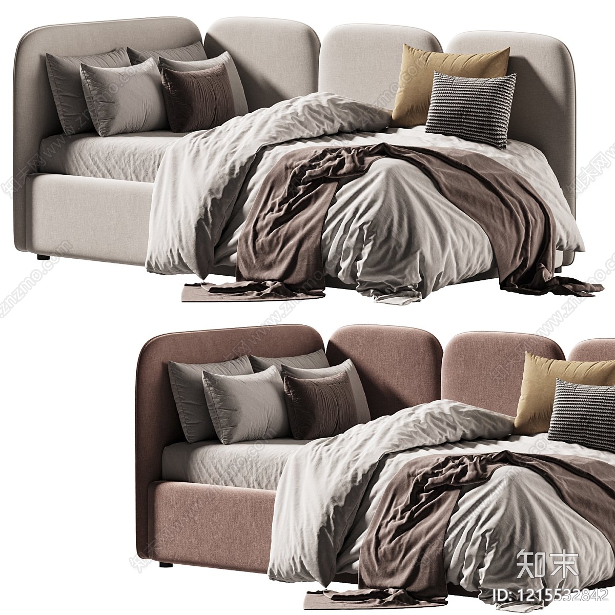 现代简约沙发床3D模型下载【ID:1215532842】