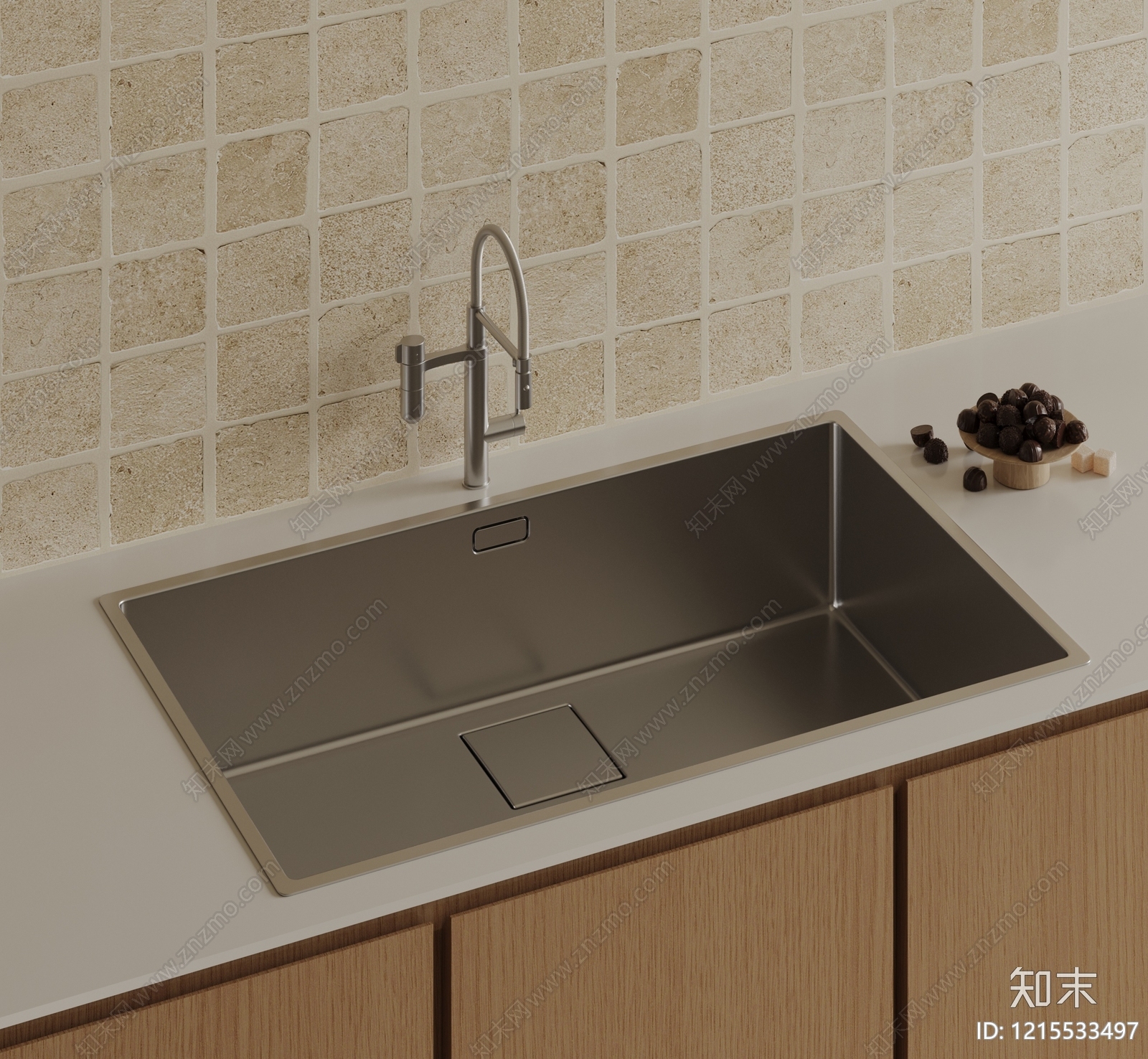 现代简约水槽SU模型下载【ID:1215533497】
