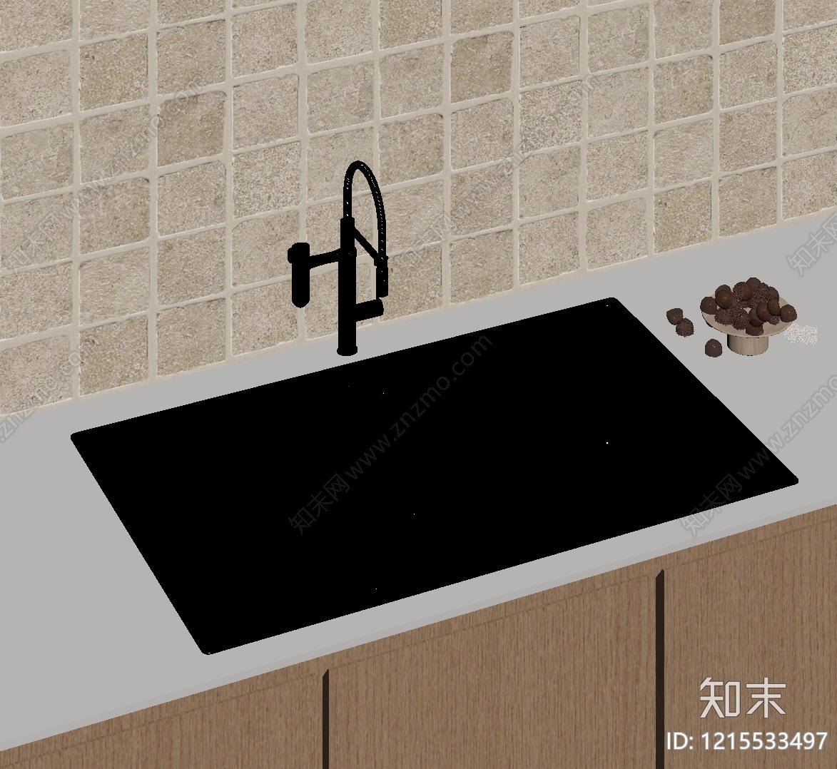 现代简约水槽SU模型下载【ID:1215533497】