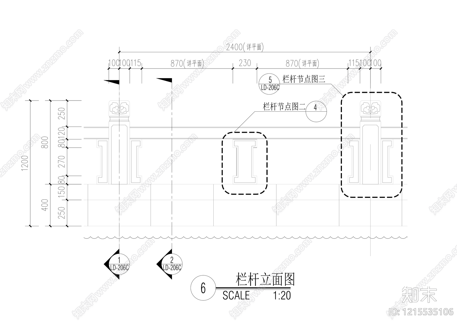 中式其他景观施工图下载【ID:1215535106】