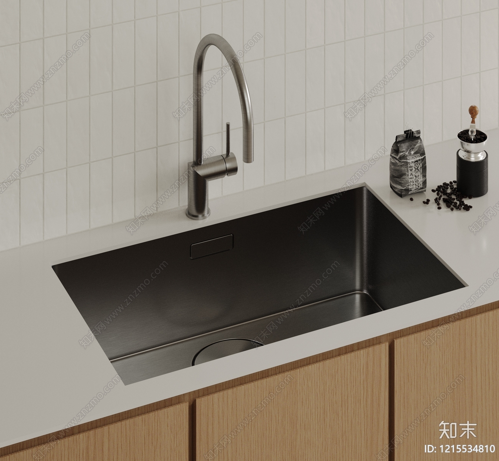 现代简约水槽SU模型下载【ID:1215534810】