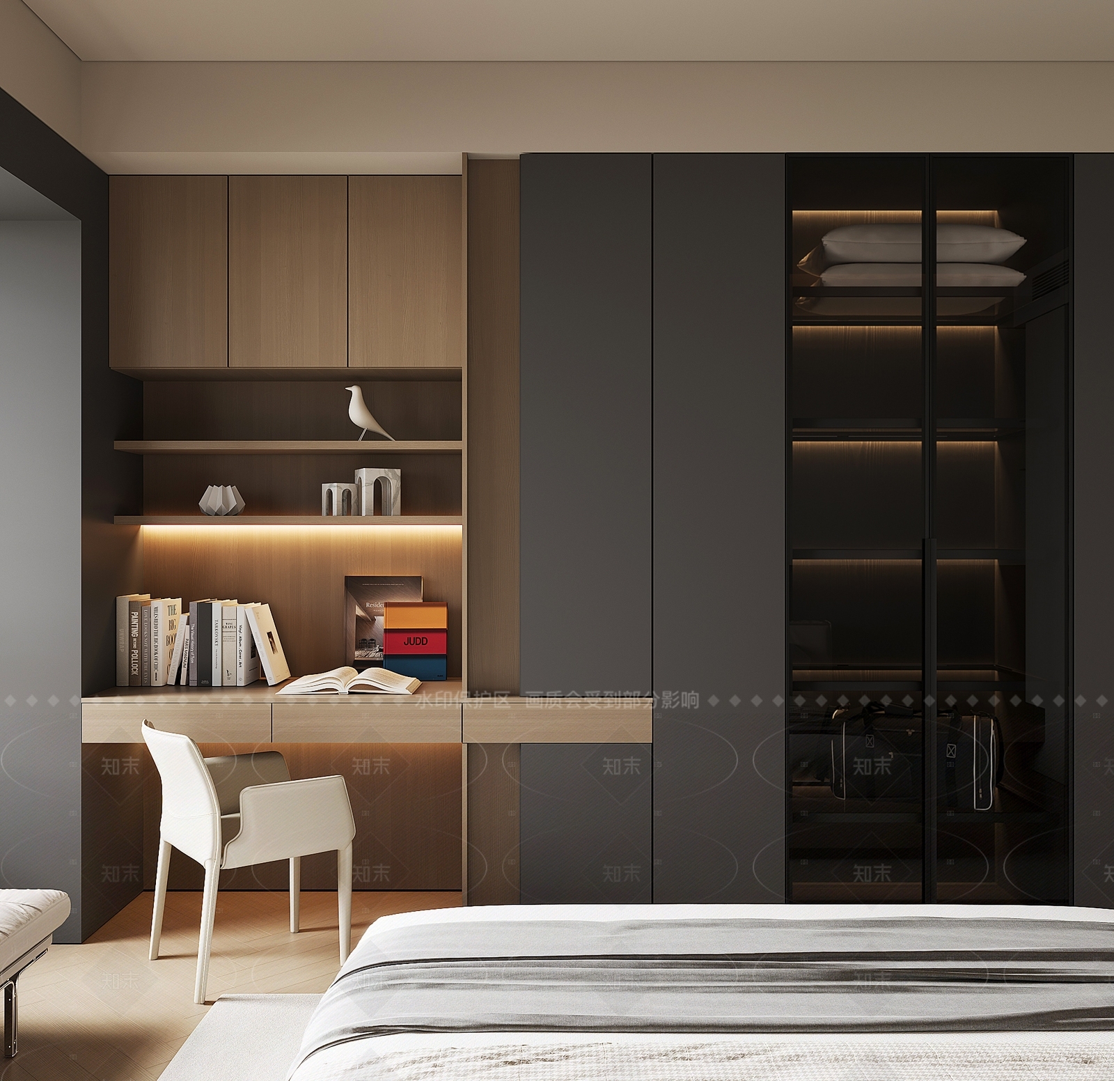 现代简约书桌3D模型下载【ID:1215537753】