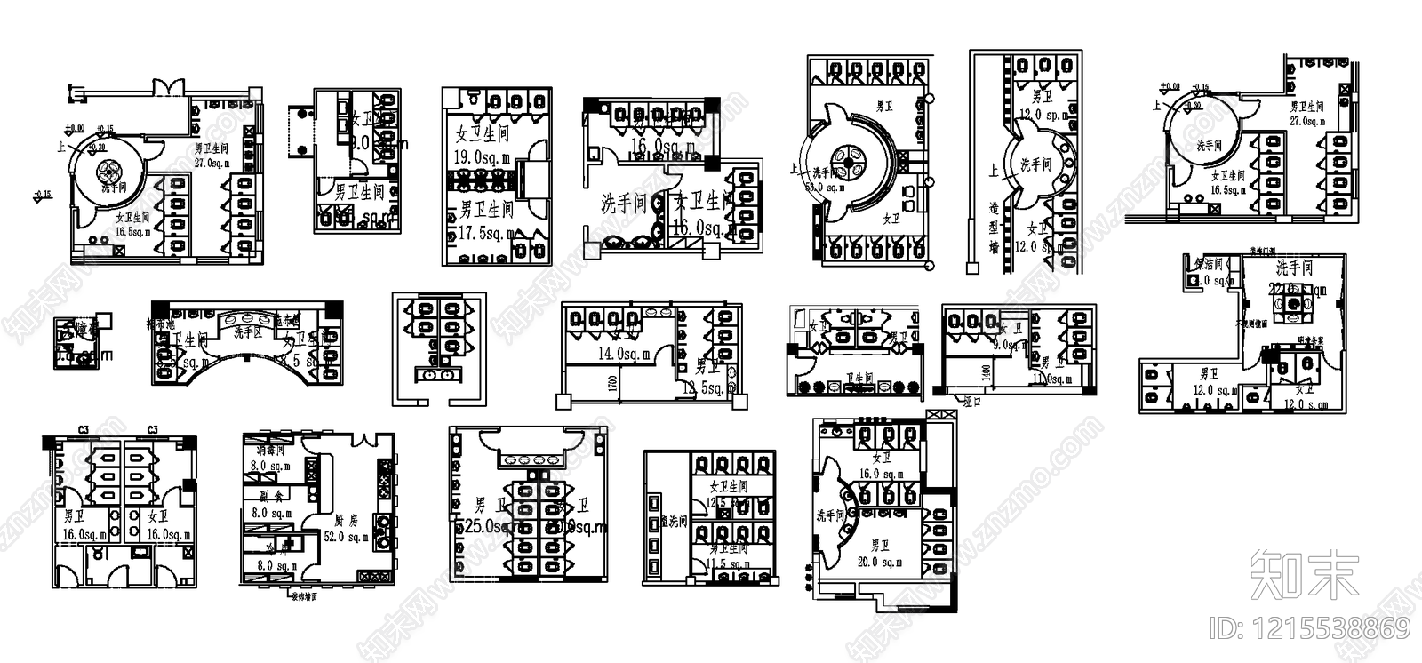 现代简约家具图库施工图下载【ID:1215538869】