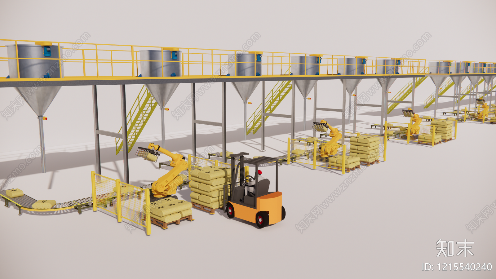 现代物流中心SU模型下载【ID:1215540240】