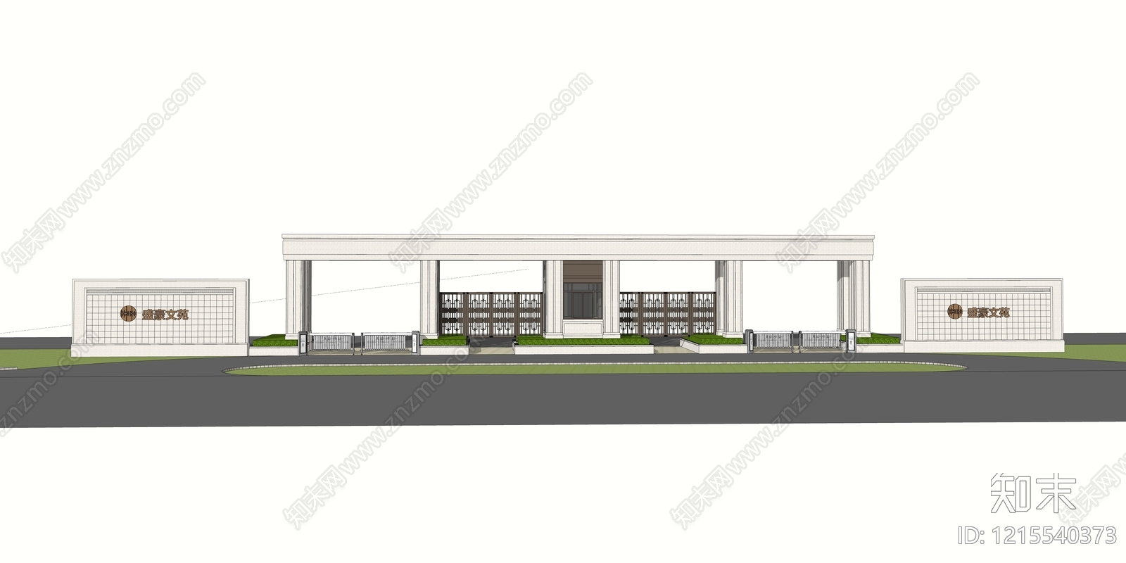 现代入口大门SU模型下载【ID:1215540373】