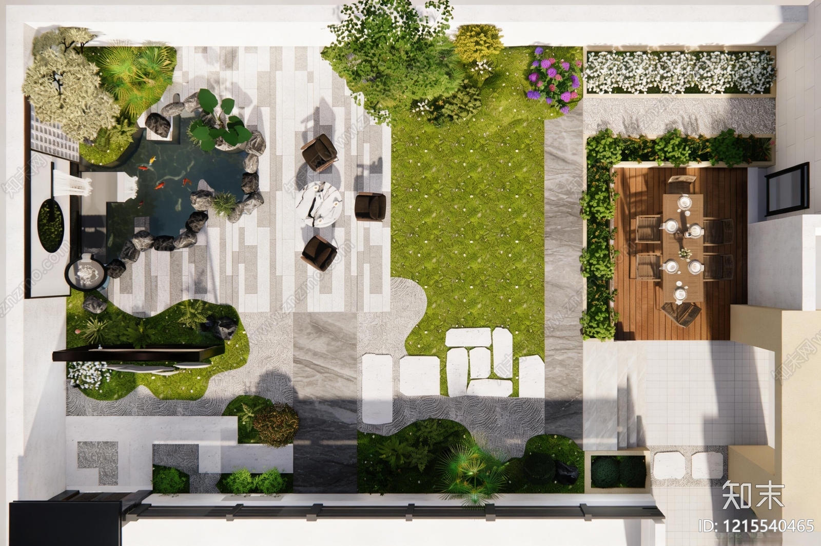 新中式庭院施工图下载【ID:1215540465】