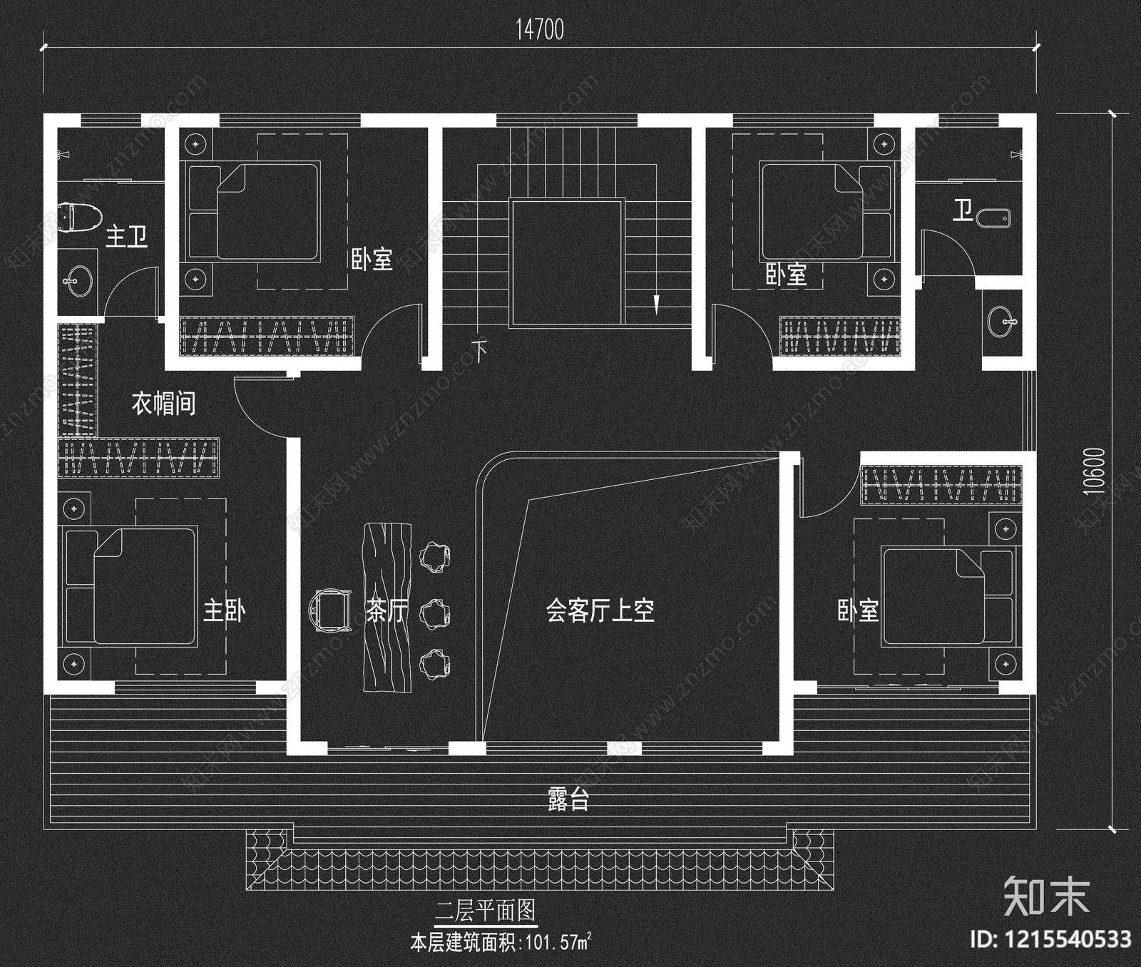 别墅cad施工图下载【ID:1215540533】