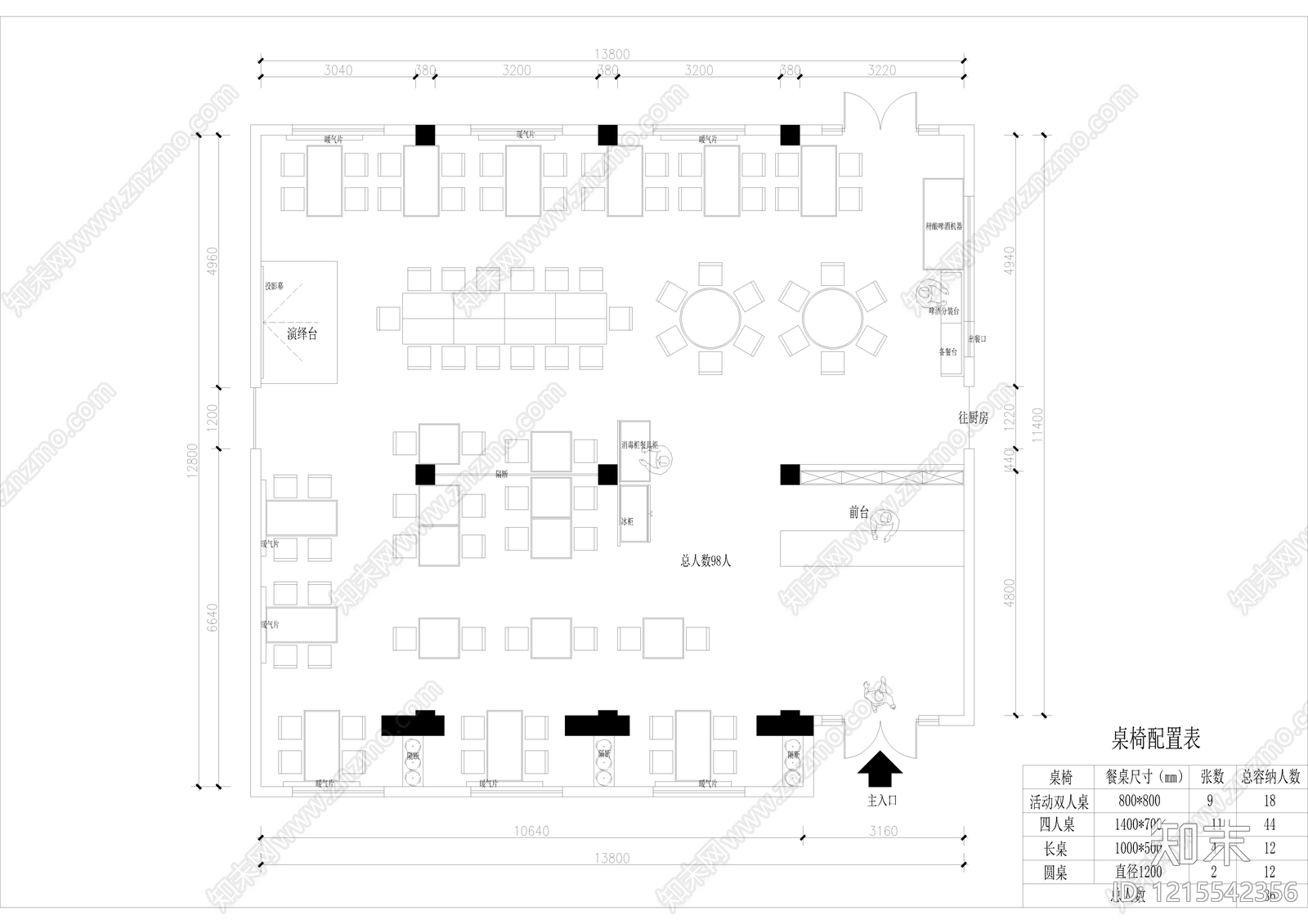 现代其他餐饮空间cad施工图下载【ID:1215542356】