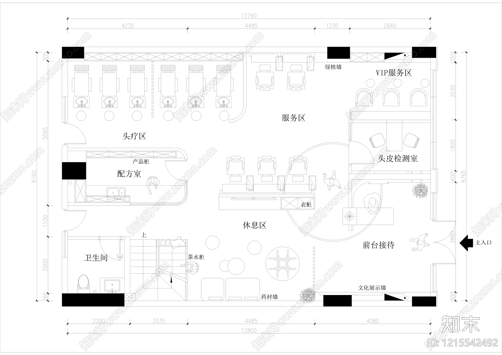 现代理发店cad施工图下载【ID:1215542492】