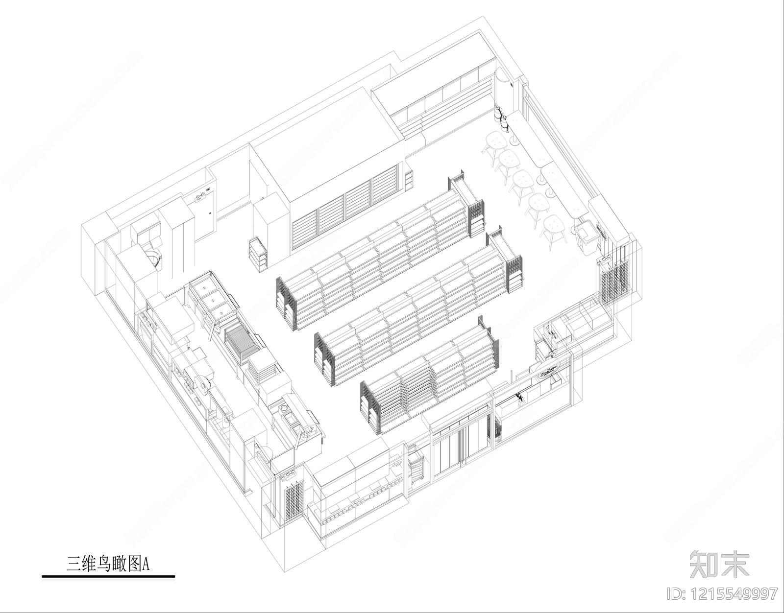 现代便利店施工图下载【ID:1215549997】