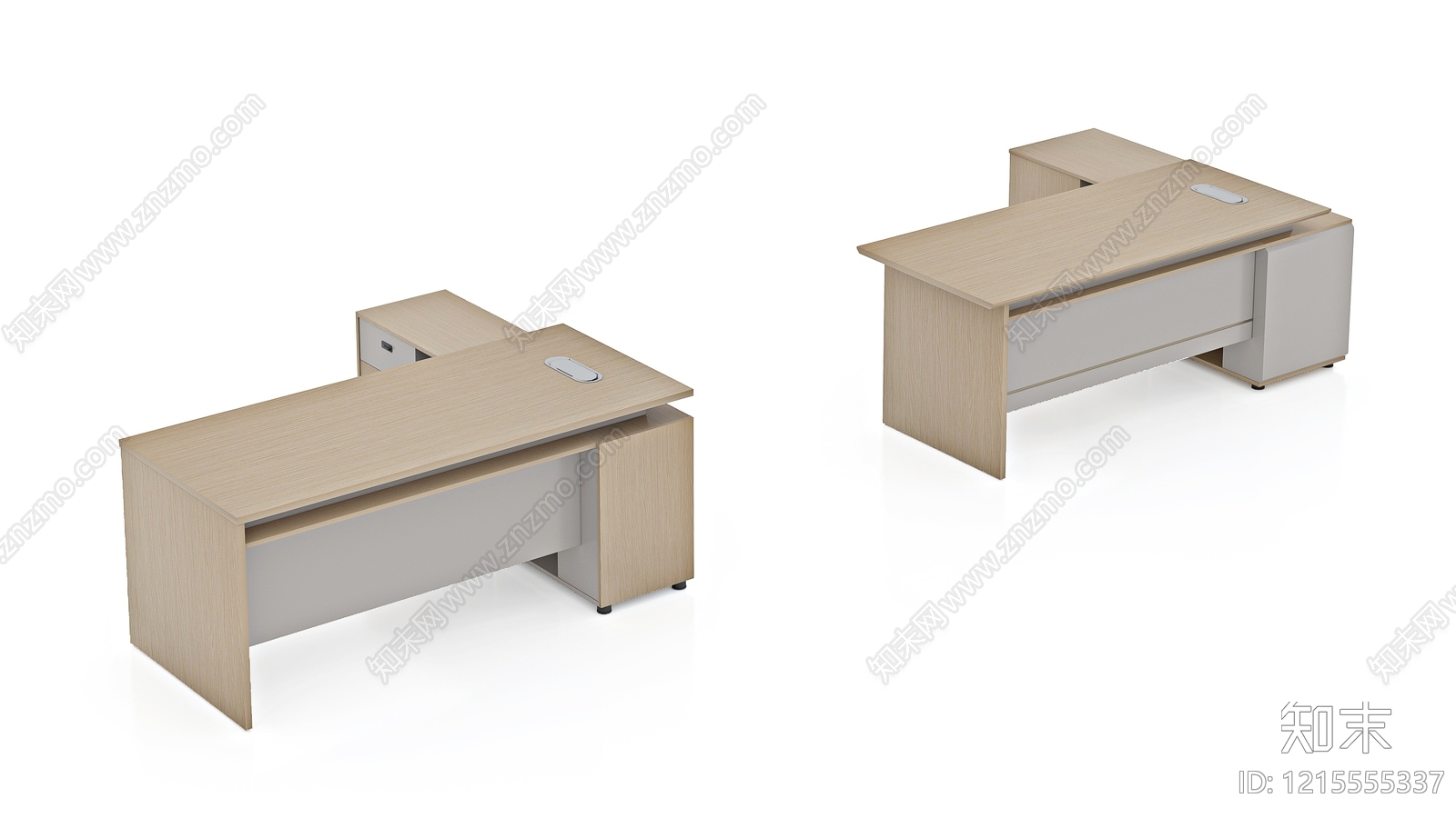 现代简约办公桌3D模型下载【ID:1215555337】