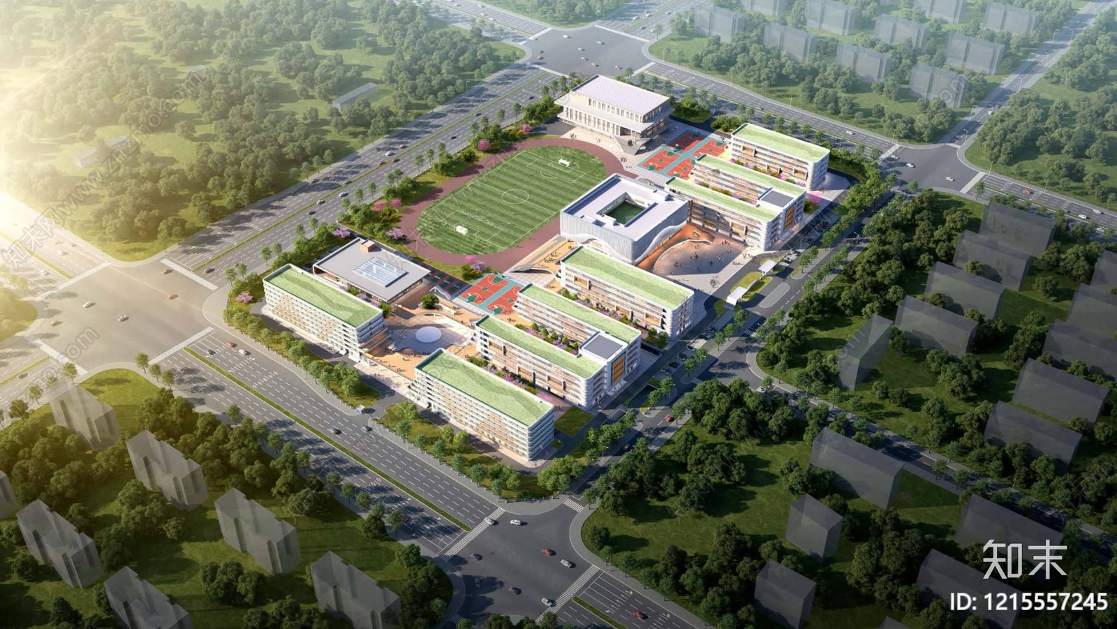 现代学校建筑施工图下载【ID:1215557245】