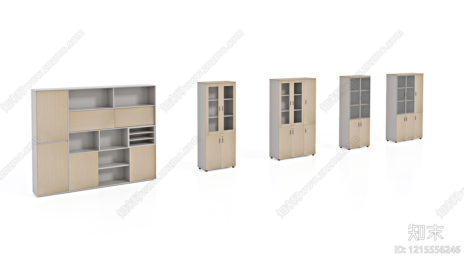 现代简约文件柜3D模型下载【ID:1215556246】