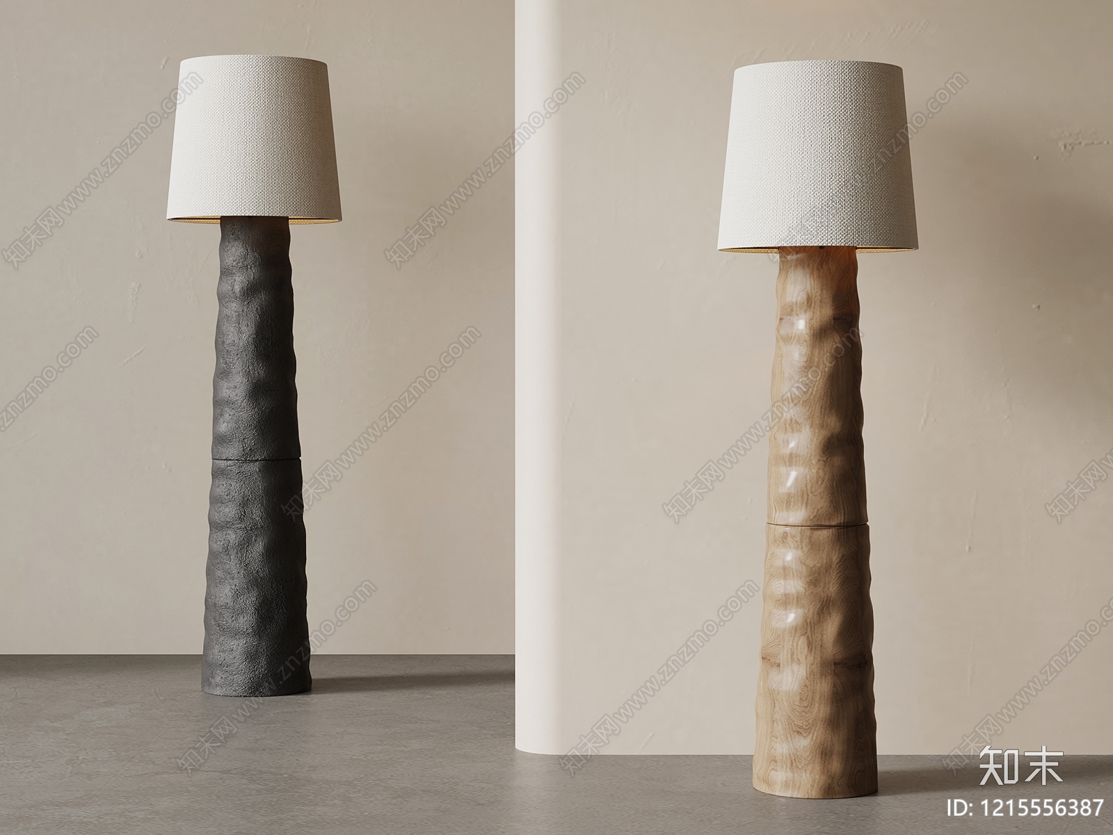 侘寂落地灯3D模型下载【ID:1215556387】