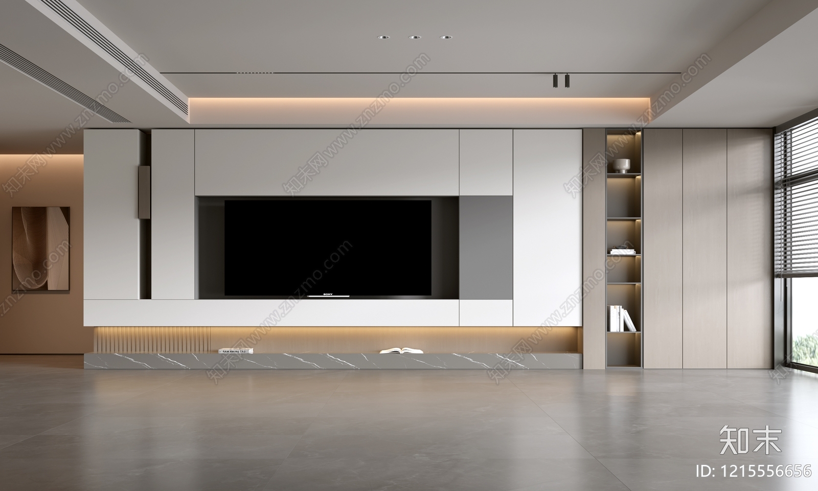 极简家居客厅3D模型下载【ID:1215556656】