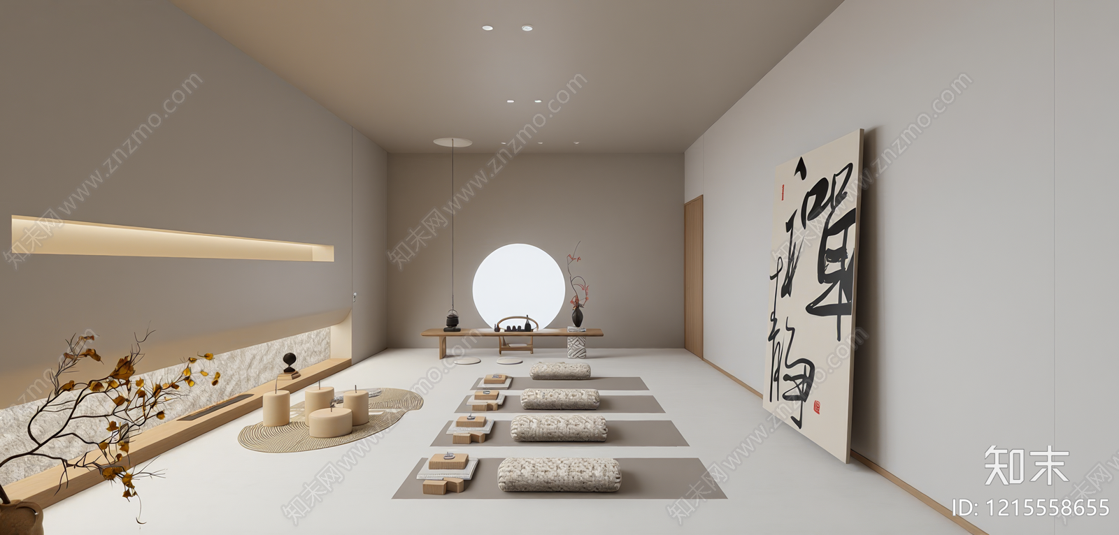 禅意新中式茶室SU模型下载【ID:1215558655】