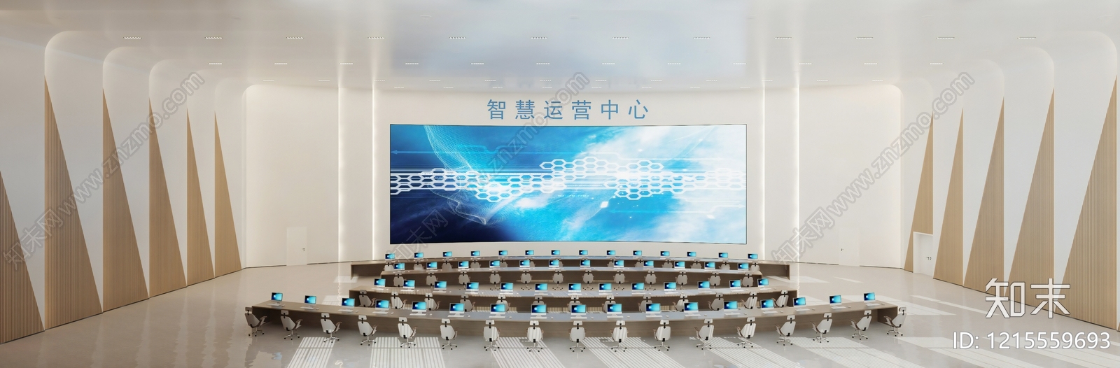 极简指挥中心3D模型下载【ID:1215559693】