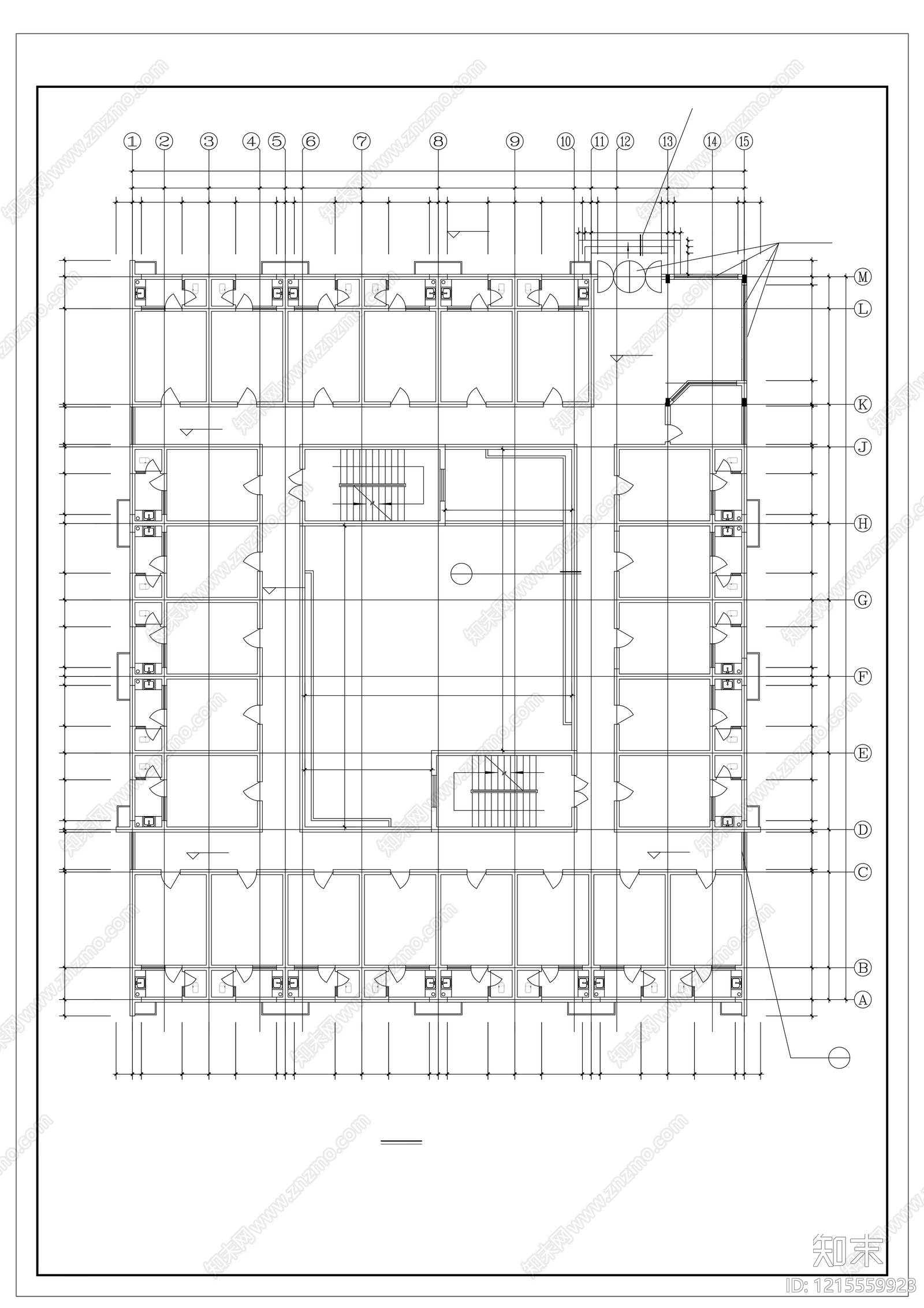 现代医院建筑cad施工图下载【ID:1215559923】