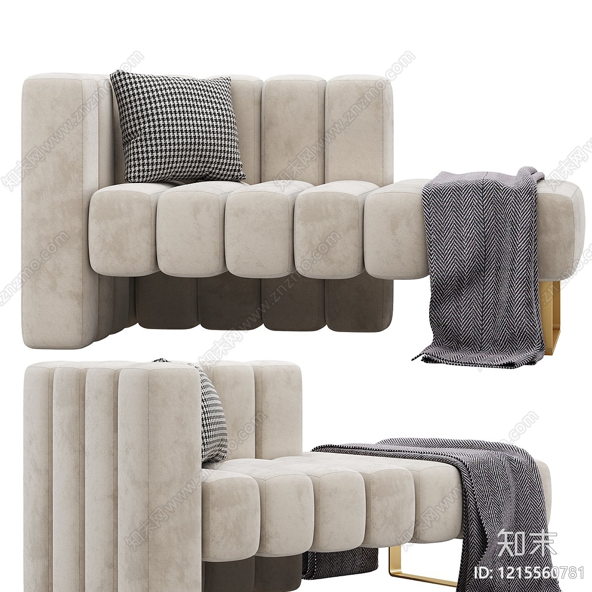 现代简约贵妃椅3D模型下载【ID:1215560781】