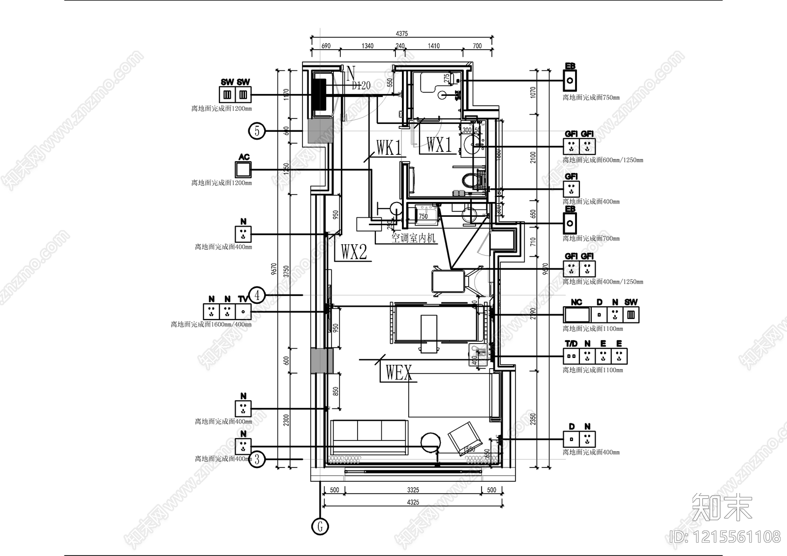 电气图cad施工图下载【ID:1215561108】