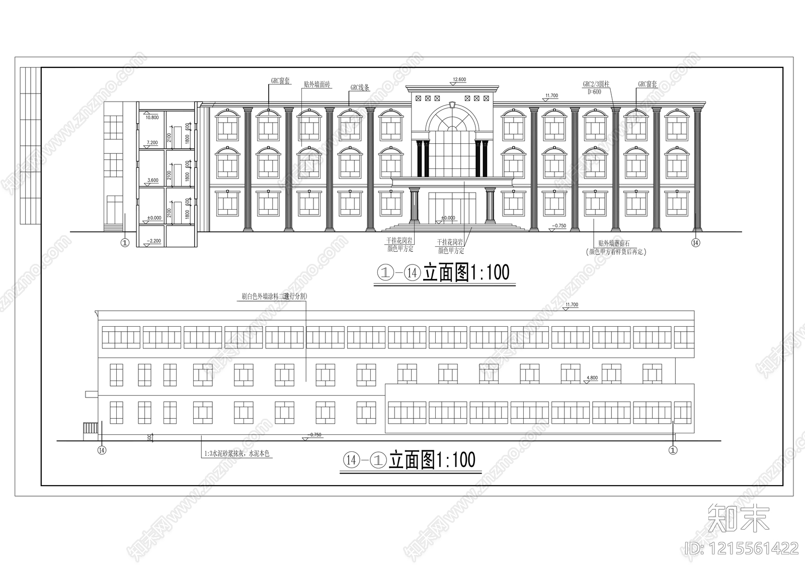 现代医院建筑cad施工图下载【ID:1215561422】