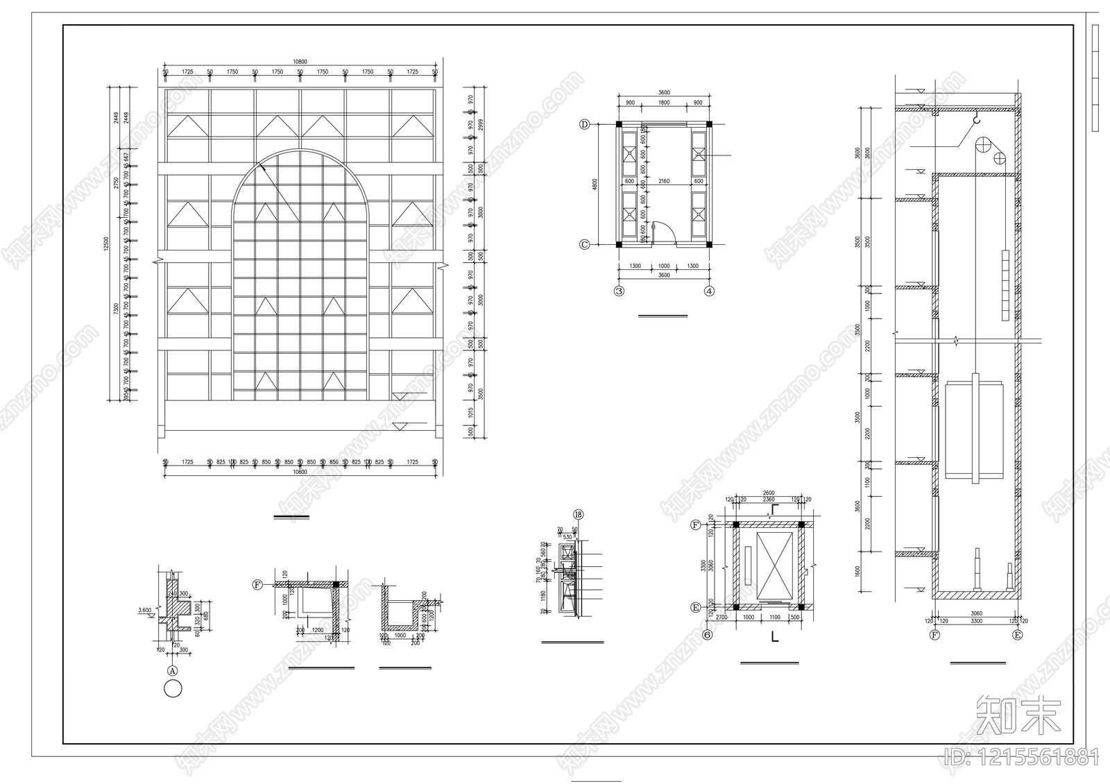 现代室内楼梯施工图下载【ID:1215561881】