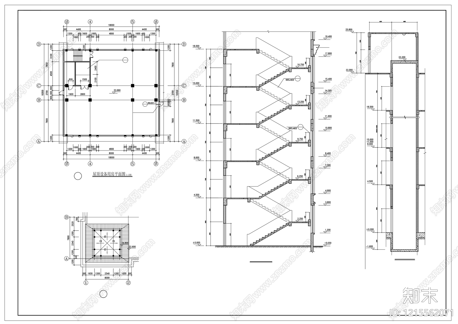 室内楼梯施工图下载【ID:1215562071】