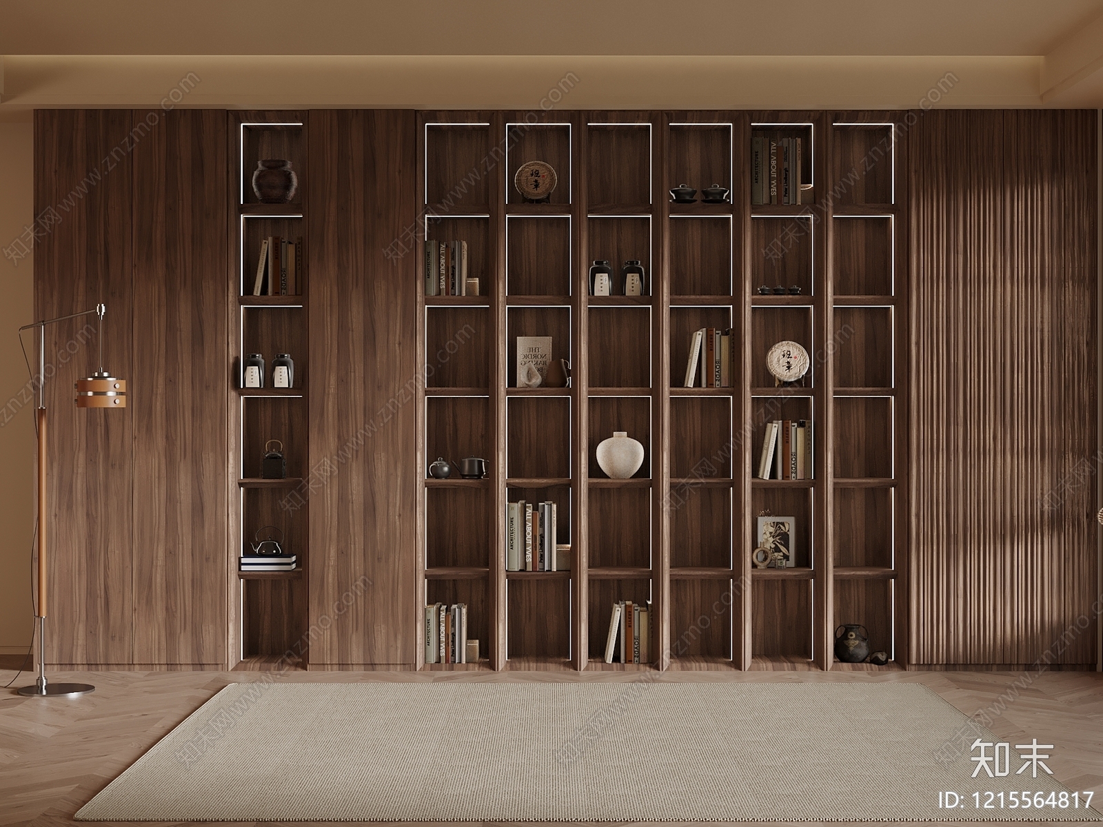 新中式书房3D模型下载【ID:1215564817】