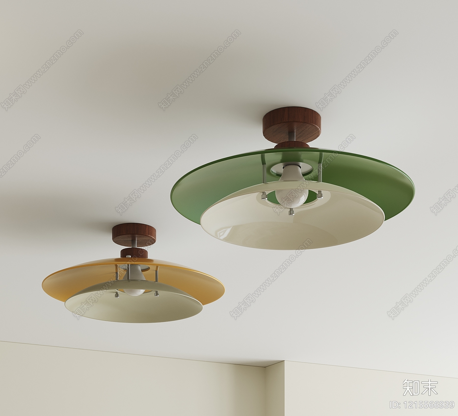 中古风儿童房吸顶灯3D模型下载【ID:1215566939】