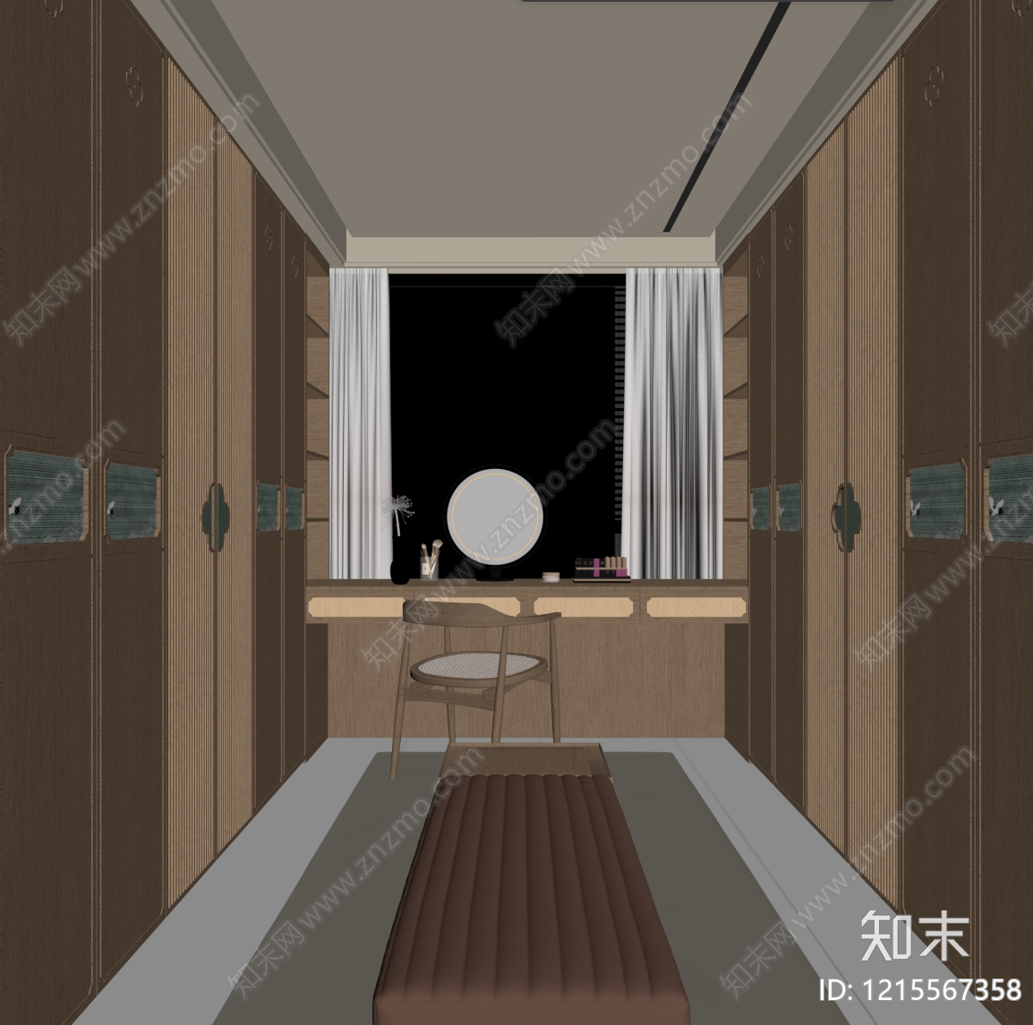 衣帽间SU模型下载【ID:1215567358】