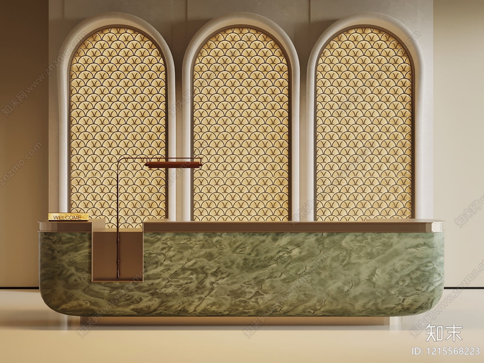 新中式吧台3D模型下载【ID:1215568223】