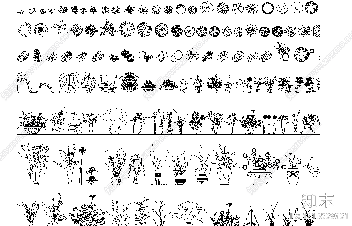 现代家具图库施工图下载【ID:1215569961】