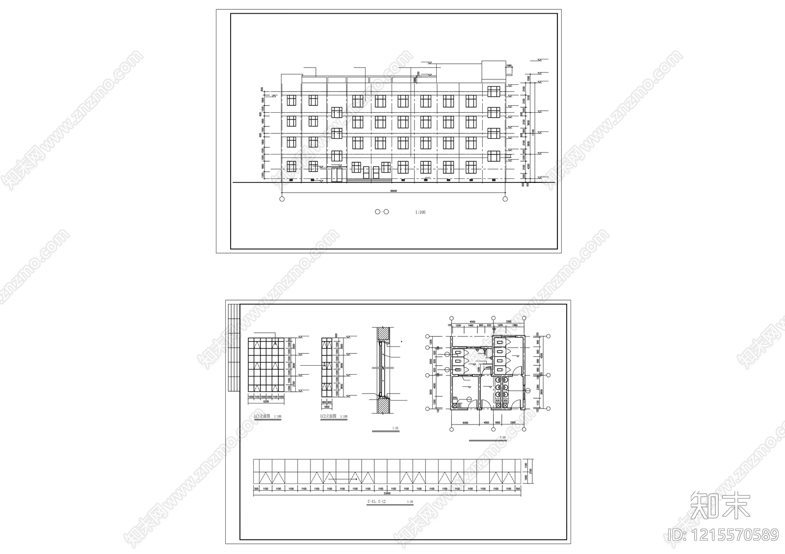 现代医院建筑cad施工图下载【ID:1215570589】