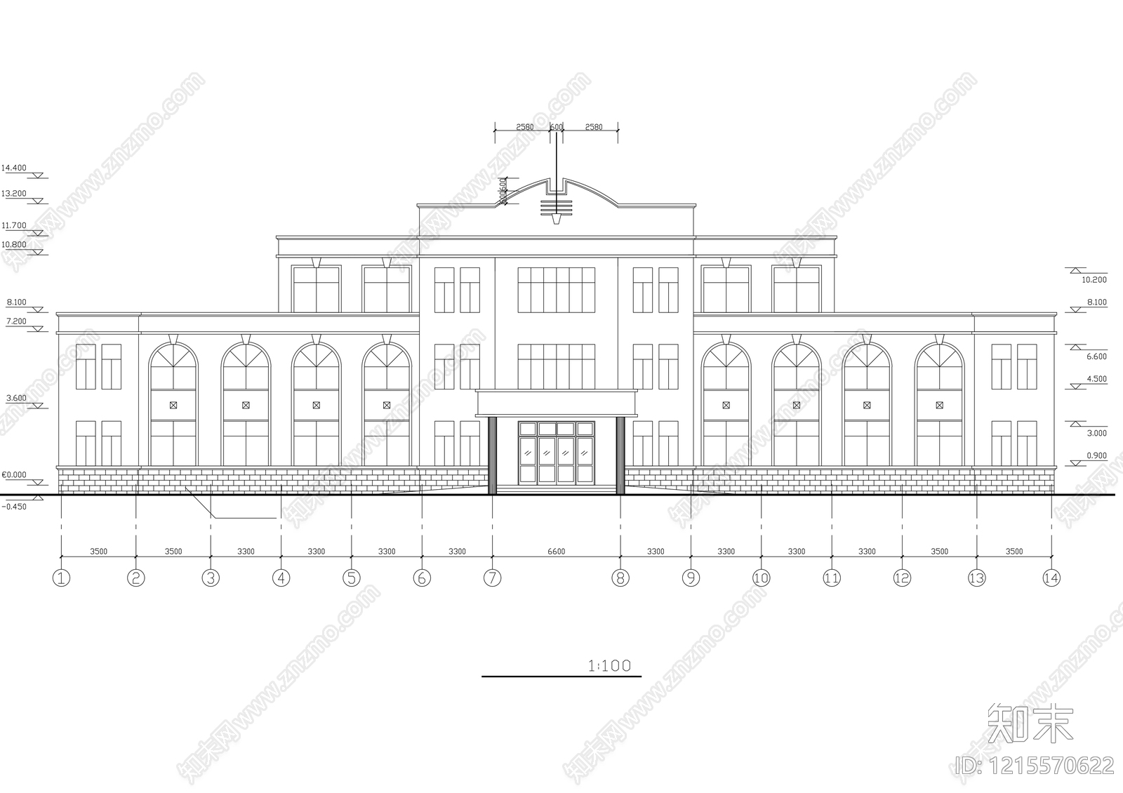 现代医院建筑cad施工图下载【ID:1215570622】