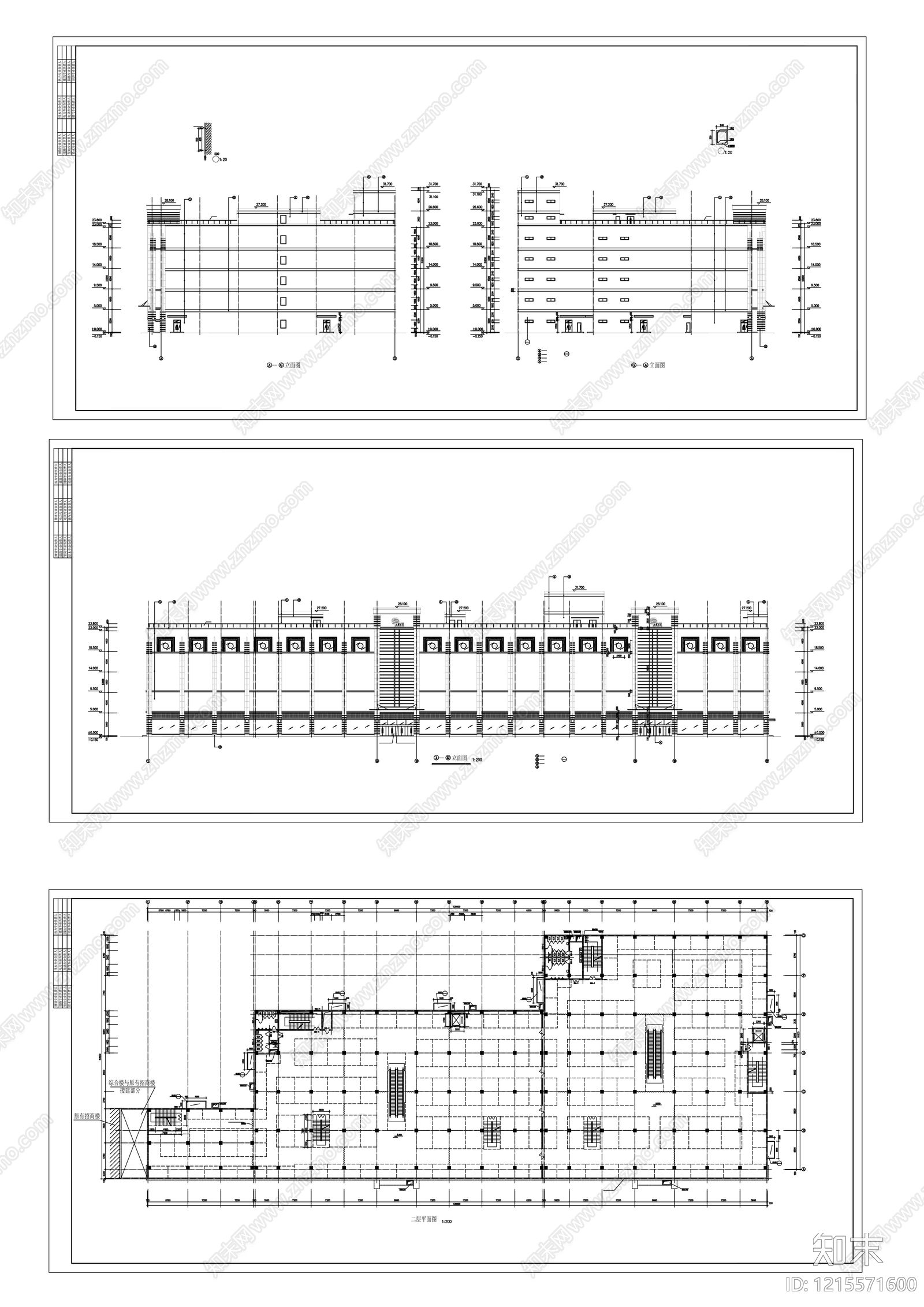 现代医院建筑cad施工图下载【ID:1215571600】