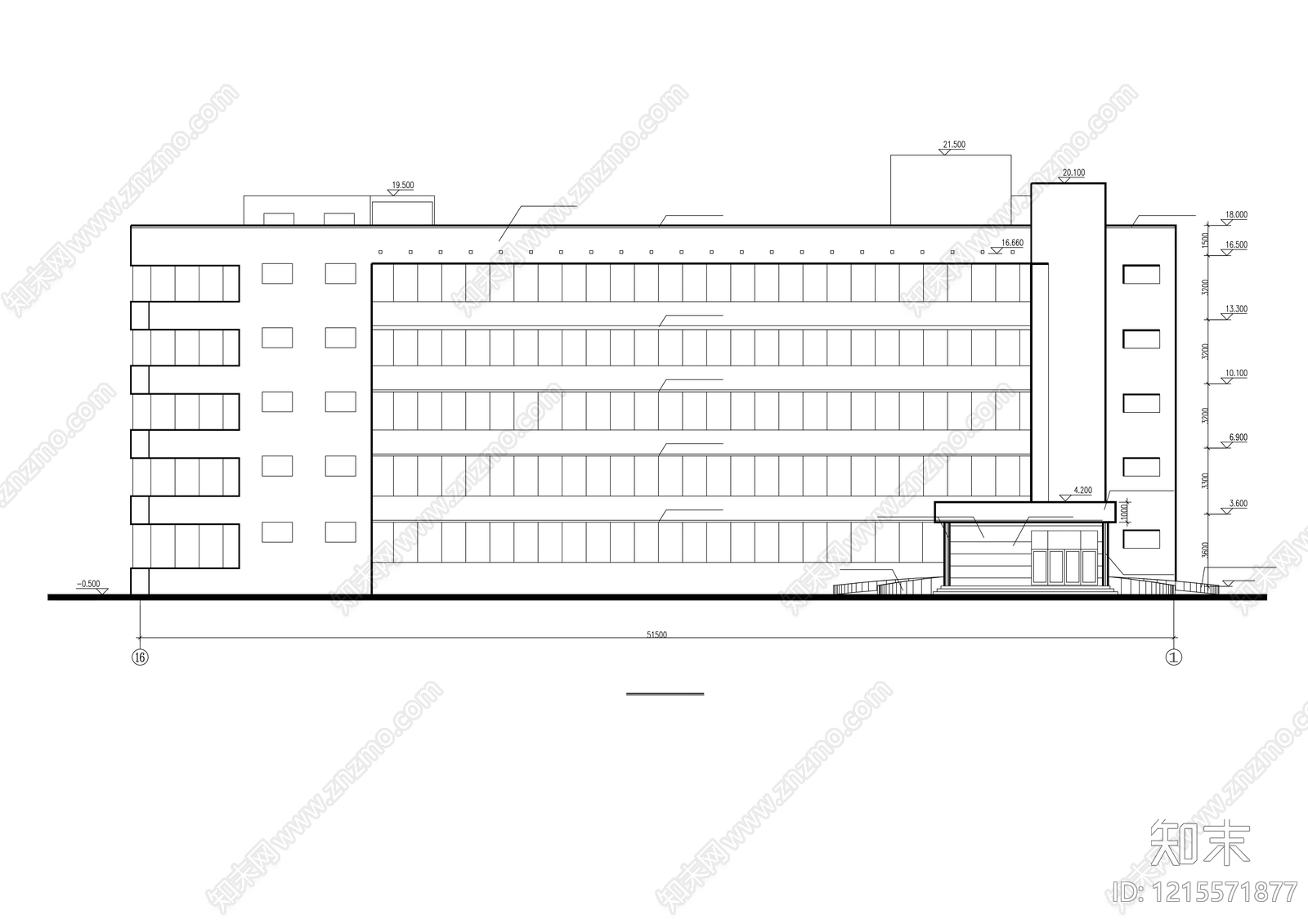 现代医院建筑cad施工图下载【ID:1215571877】