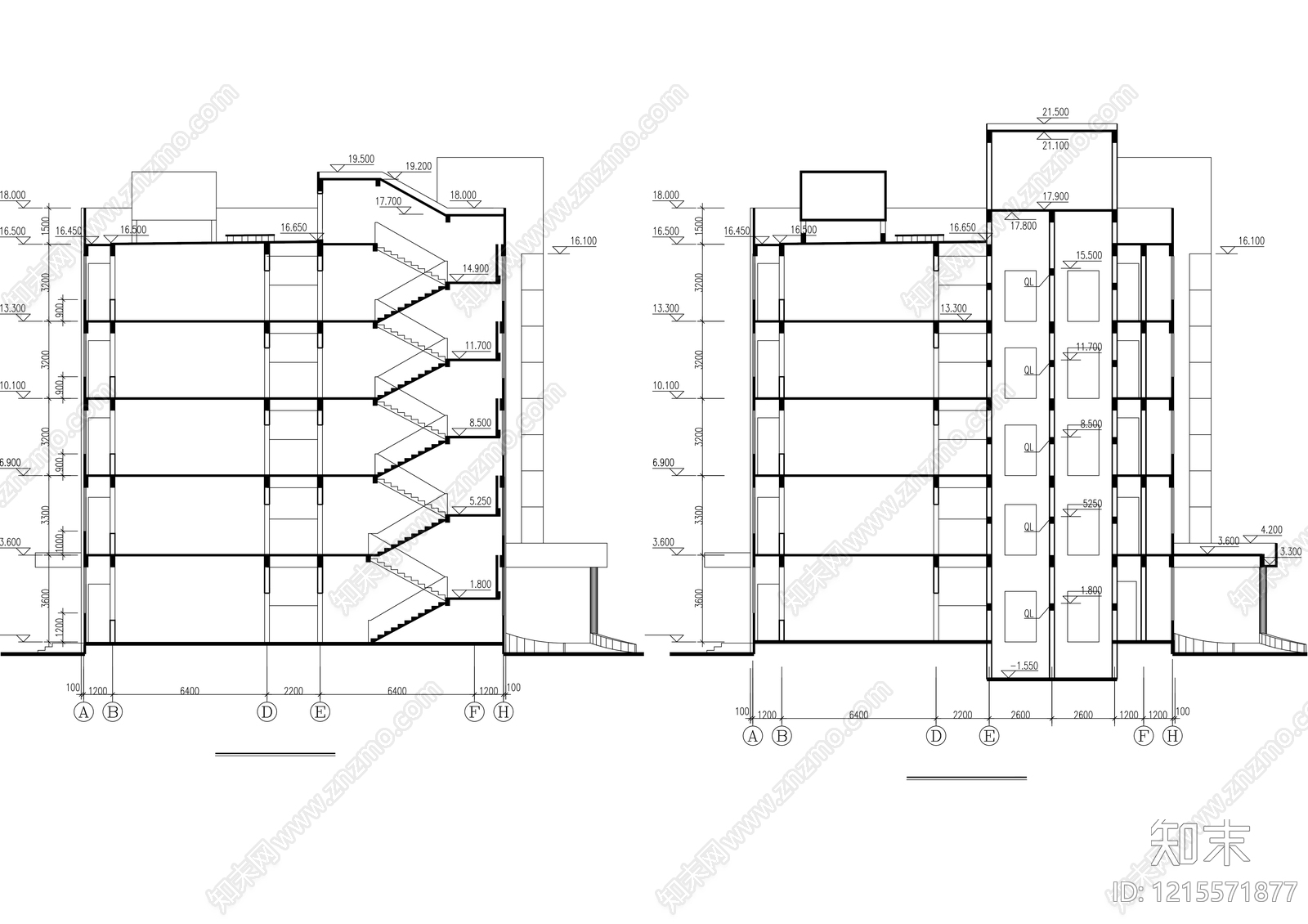 现代医院建筑cad施工图下载【ID:1215571877】