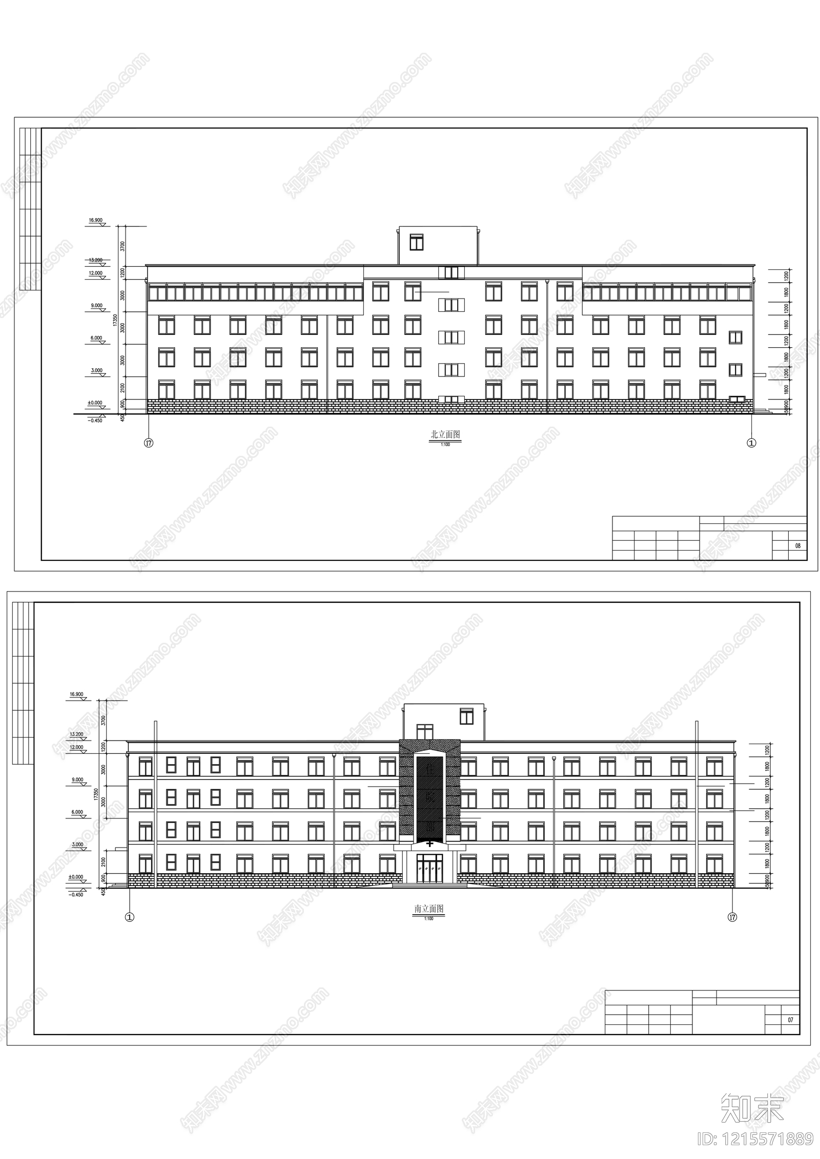 现代医院建筑cad施工图下载【ID:1215571889】