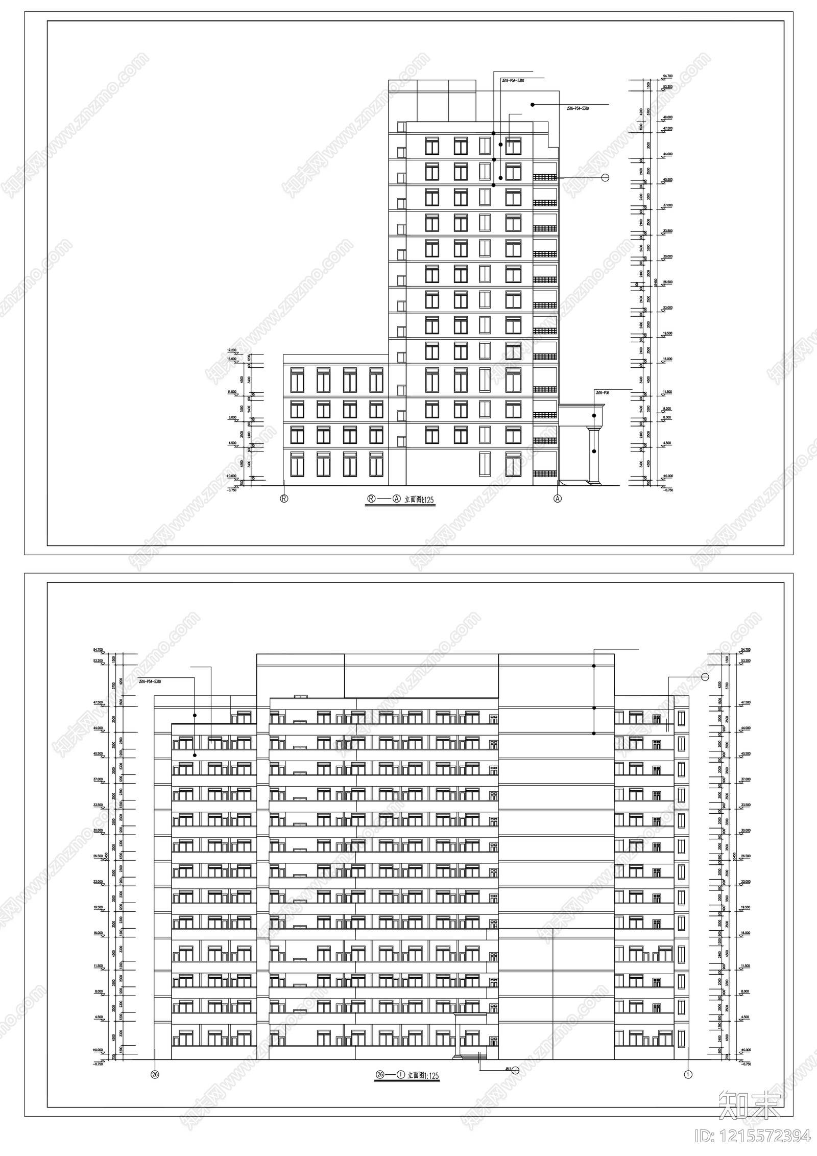 现代医院建筑cad施工图下载【ID:1215572394】