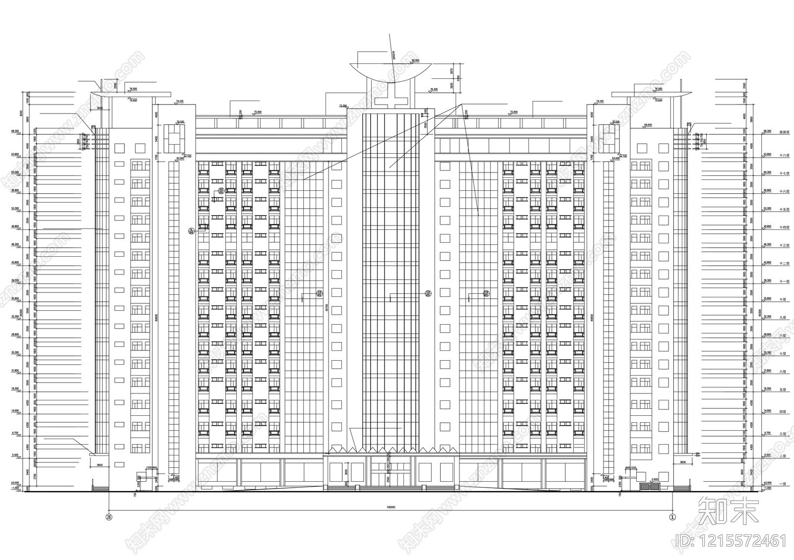 现代医院建筑cad施工图下载【ID:1215572461】