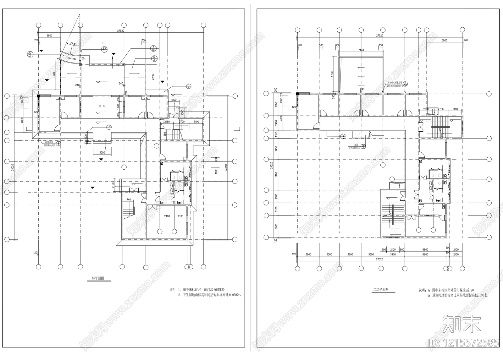 现代医院建筑cad施工图下载【ID:1215572585】