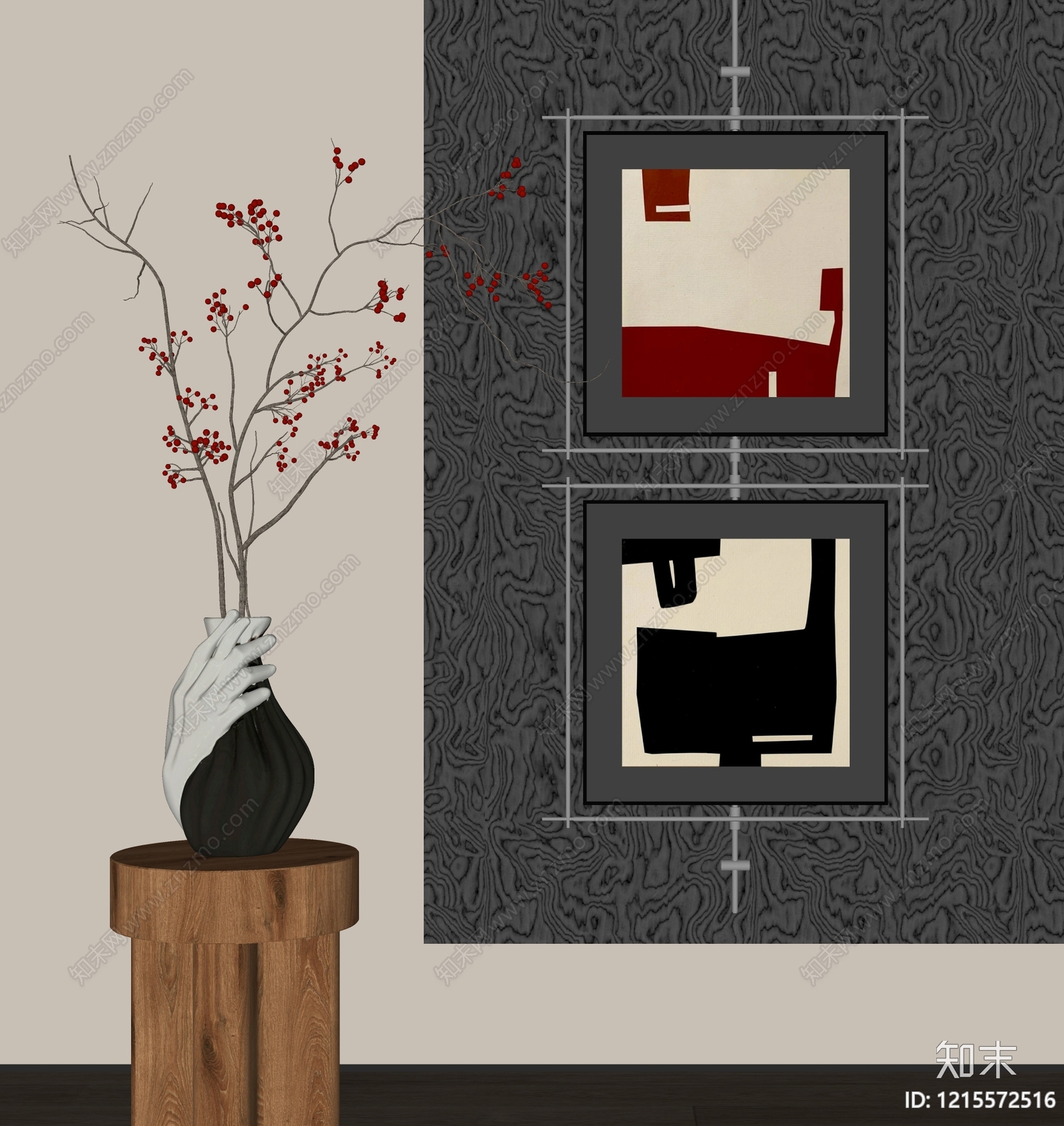 现代简约花瓶SU模型下载【ID:1215572516】